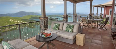 Outdoor deck and dining area