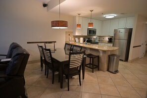 Dining Table - seats 6 plus 3 bar stools