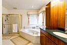 Spacious Master Bathroom with Shower, Tub, Vanity...
