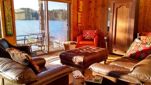 Living Room (Double Sliding Glass Doors to Lakeside Deck)
