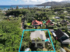 Location looking toward Hanalei Bay. Lifeguard protected.