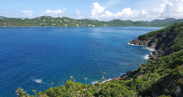 Enjoy the view of Magens Bay from The Dancing Orchid Bed and Breakfast Villa