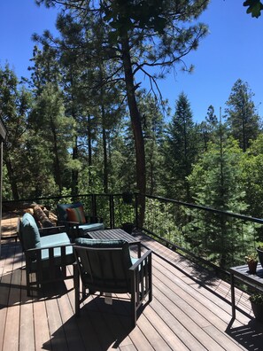 Private deck overlooking the National Forest! 