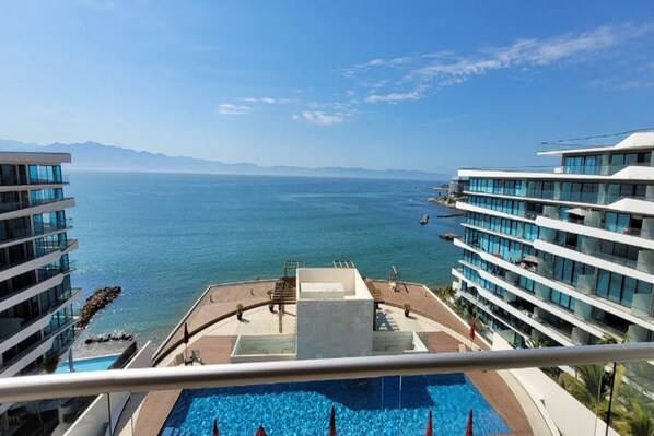 View of Bahia de Banderas from your private balcony