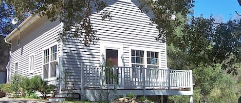 Front of the home, with a great relaxing patio!