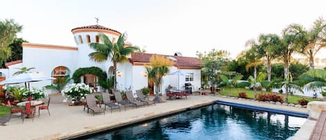 Pool and Backside of Guest Villas