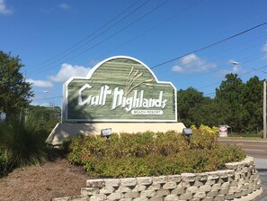Entrance Sign to Resort