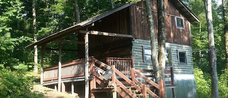 Exterior, of log cabin