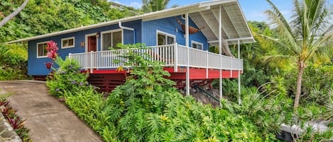 Wide angle view of the house.  We now have security lighting on side of lanai.