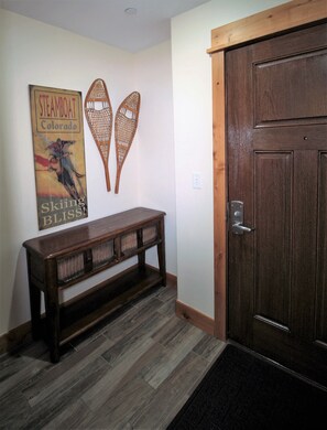 Plenty of storage by the door