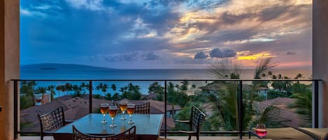 Amazing sunset views from the lanai.