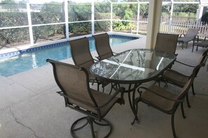 Pool with Large, Screened Patio