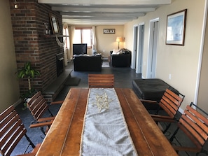 Living room and kitchen on upper floor