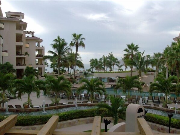The view from a hot tub.