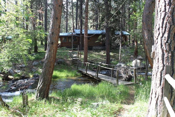 Cabin from the parking area.