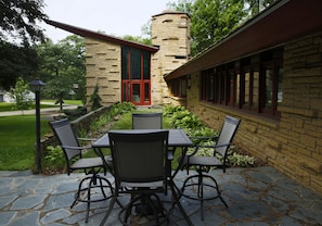 Our guest patio and garden view