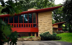 Limestone trucked in from a quary near Spring Green, WI., near Taliesin