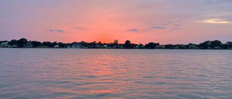 Panoramic Sunset from the boat dock.