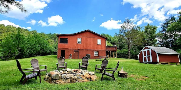 Plenty of room for relaxing by the fire pit