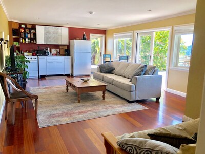 STUNNING SAN FRAN BAY/ MT TAM VIEWS, SLEEPS 6, LRG APT. w POOL, QUIET & CLEAN!!