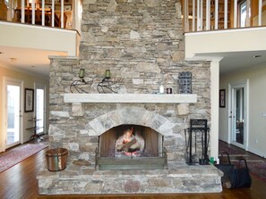 Great room fireplace