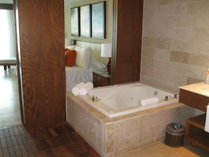 master bathroom and tub