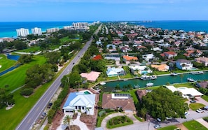 The home is within walking distance of both the Gulf of Mexico and Sarasota Bay