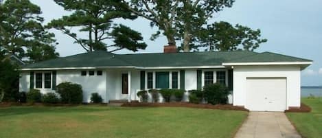 Street Side - you can see the Water behind the house
