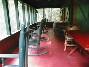 SCREENED PORCH OVERLOOKING CANE CREEK