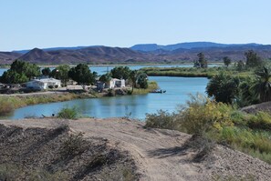 Cove with private dock & ramp.