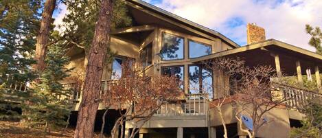 Panoramic views of Pikes Peak, the Front Range and AFA from the house and deck.