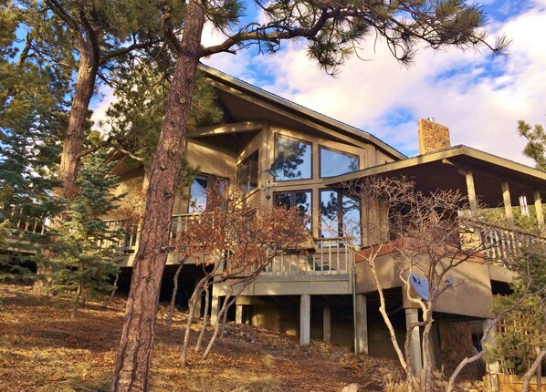 Panoramic views of Pikes Peak, the Front Range and AFA from the house and deck.