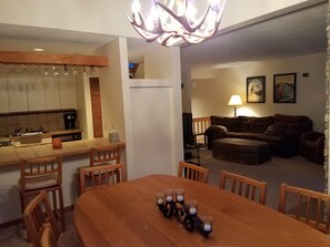 Dining area, kitchen to your left, living room in front
