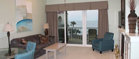 Living room with ocean view