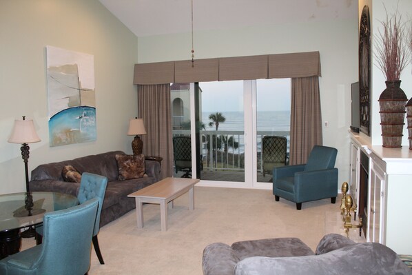 Living room with ocean view