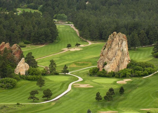 Perry Park golf course,  view from above.