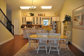 Dining and kitchen area