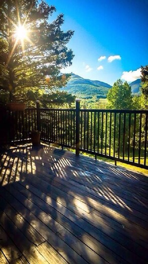 Sunrise view from the deck