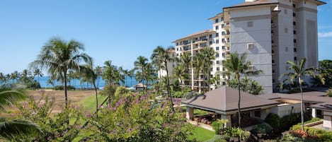 Take in the beautiful ocean view from the lanai.