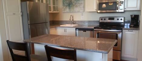 Beautiful new kitchen, fully stocked for your enjoyment.