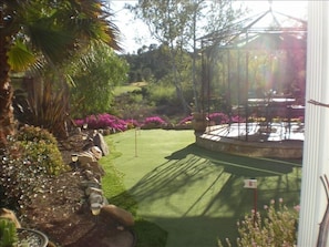 6 hole Putting Green surrounds the gazebo and pool area