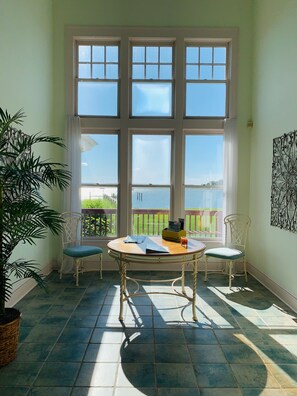 View as you enter the house. 