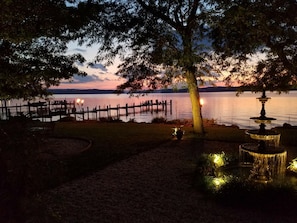 TIKI TORCHES AT NIGHT