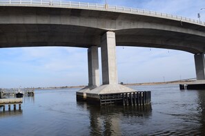 View of Sandy Hook Bridge from front yard 