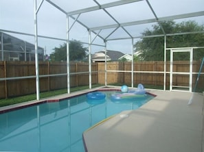 Private screened pool