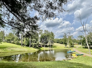 Boats and tube available for guests enjoyment. 