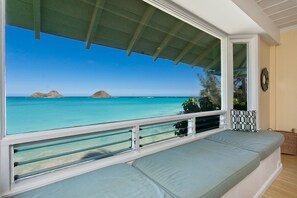 View from living room bay window