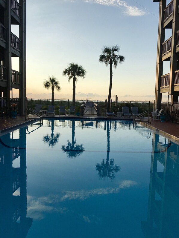 Pool with Beach View
