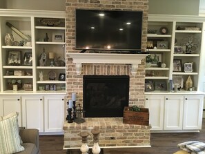 Gas fireplace in living room