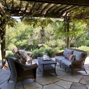 Lounge outside in the afternoon shade and cool breezes